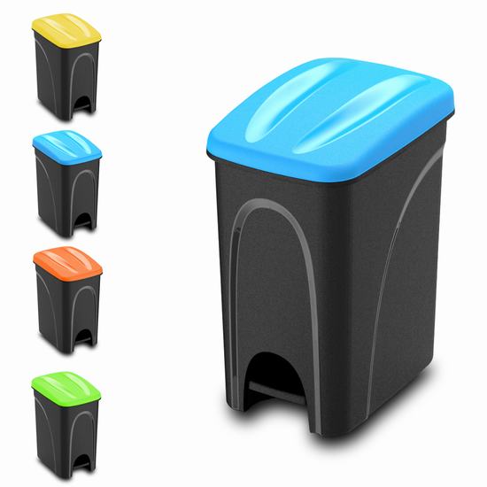 CUBO BASURA PEDALMATIC 25 LITROS + TAPA COLOR