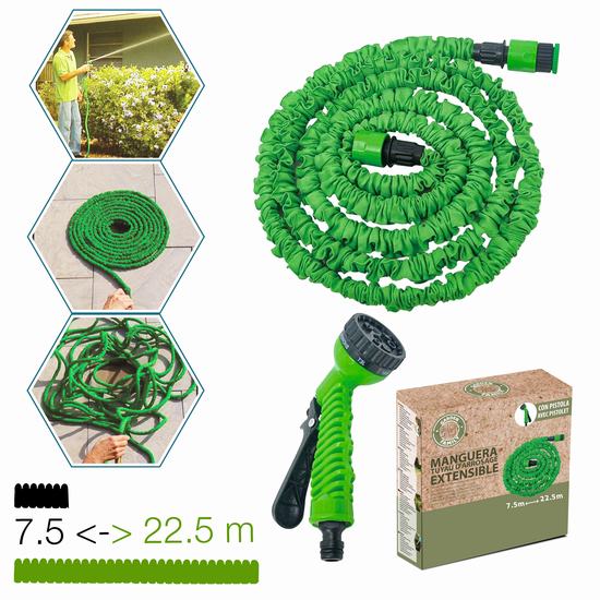 MANGUERA EXTENSIBLE CON PISTOLA 7,5-->22,5 m