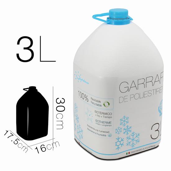 ISOTHERMAL BOTTLE 17.5 x 16 x H 30 cm / 3 litros