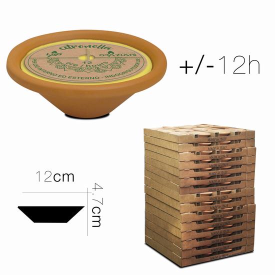 VELA TERRACOTA CITRONELA X1 Diam 12 x 4.7cm +/-12h