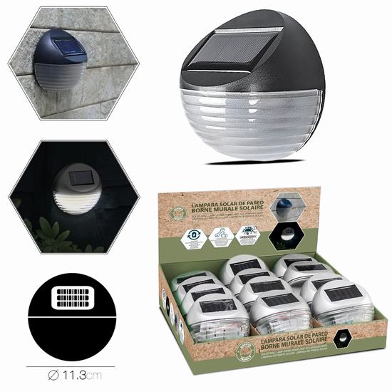 LAMPARA SOLAR DE PARED CON BATERIA RECARGABLE