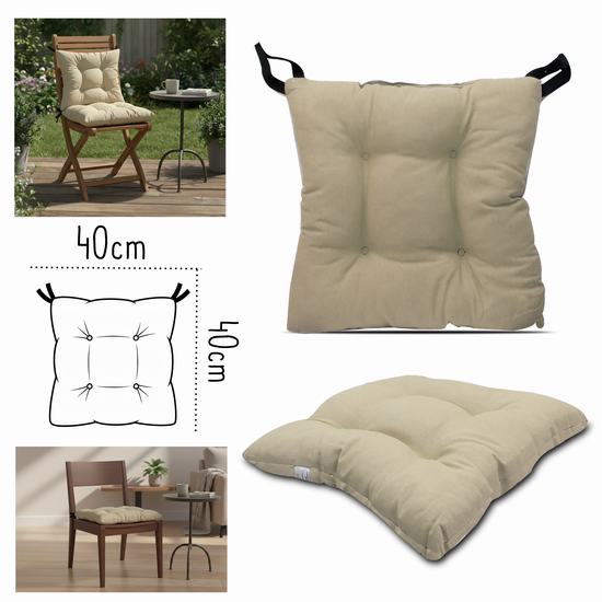 COJIN 4 PUNTOS SIENA 40 x 40 cm ARENA CON VELCRO