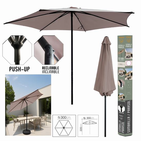 SOMBRILLA TOPO 300 x H 220 cm