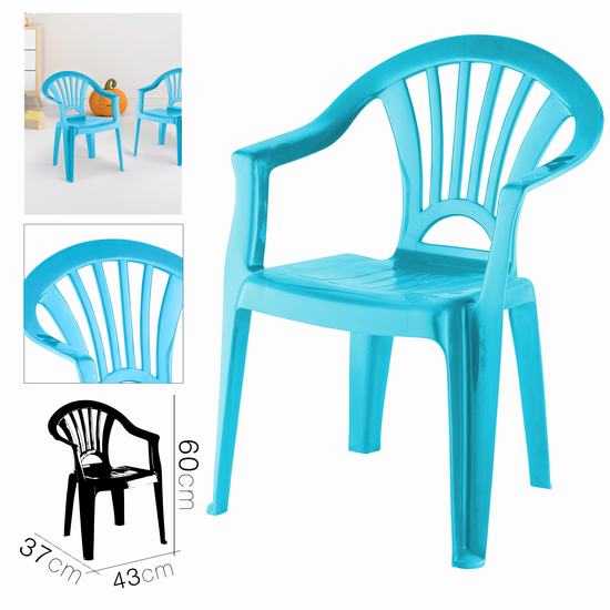 SILLA PLASTICO INFANTIL CAMELIA AZUL CLARO