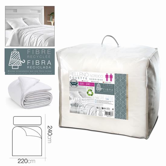 RELLENO NORDICO FIBRA RECICLADA 220 x 240 cm