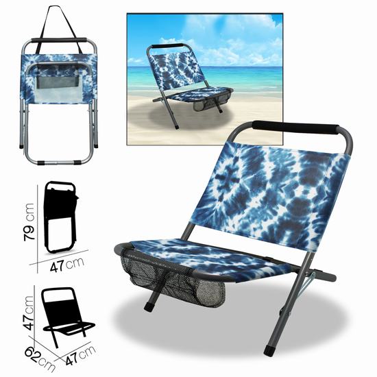 SILLA DE PLAYA DESTEÑIDO 62 x 47 x H47 cm
