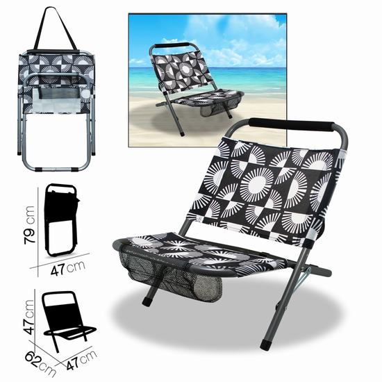 SILLA DE PLAYA GEOMETRICO 62 x 47 x H47 cm
