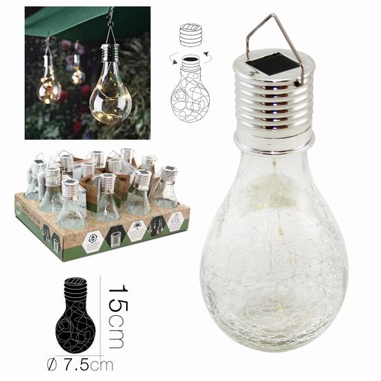 LAMPARA SOLAR Diam 7.5 x 15 cm