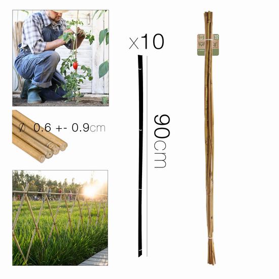 TUTOR PLANTAS DE BAMBU X10 - Diam 0.6-0.9 x 90 cm