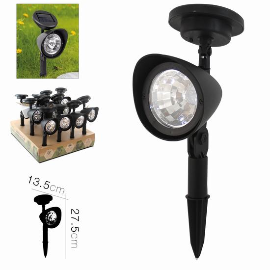 LAMPARA SOLAR 13.5 x 8.5 x 27.5 cm