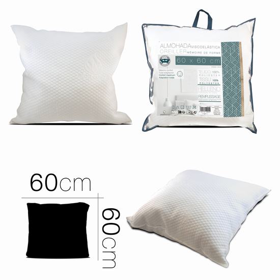 ALMOHADA VISCOELASTICA 60 x 60 cm