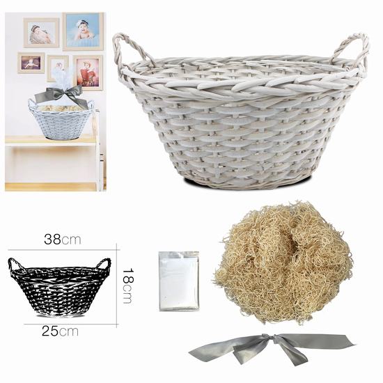 CESTA BLANCA (PARA REGALO) 38 x 25 x 18 cm