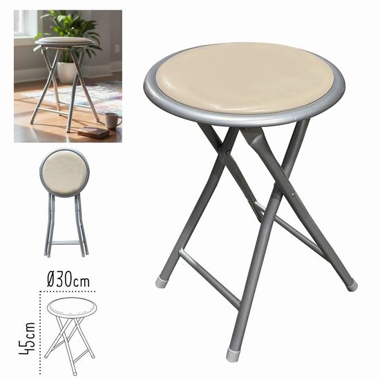 TABURETE PLEGABLE TOPO PVC 30 x 30 x H 45 cm