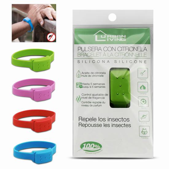 PULSERA SILICONA ANTI MOSQUITO 6 cm +/-