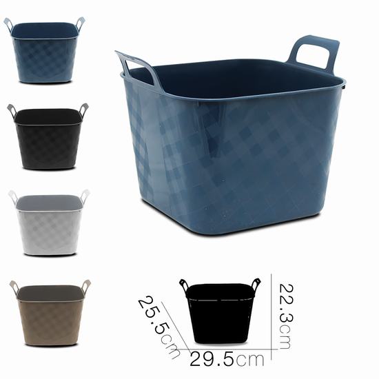 PANIER RECTANGULAIRE 29.5 x 25. x 22.3 cm 4 COUL.