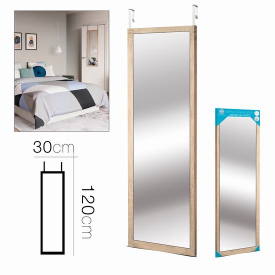 ESPEJO MADERA PARA PUERTA 30 x 120 cm