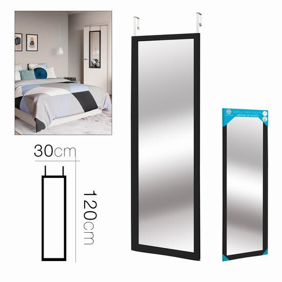 ESPEJO NEGRO PARA PUERTA 30 x 120 cm