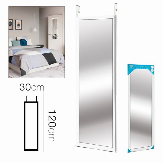 ESPEJO BLANCO PARA PUERTA 30 x 120 cm