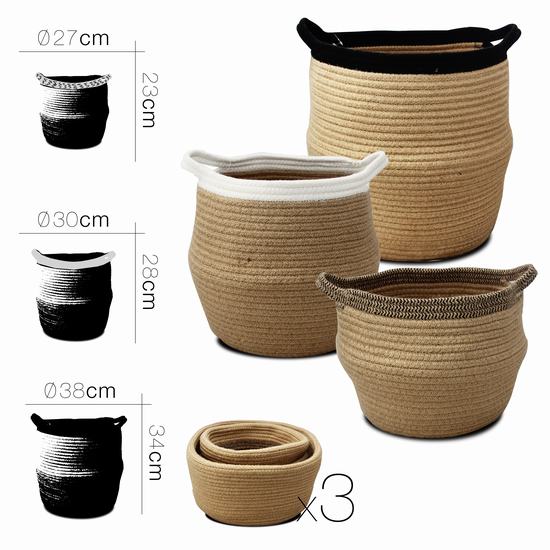 CESTA CUERDA X3  Diam 27 x 23 --> Diam 38 x 34 cm