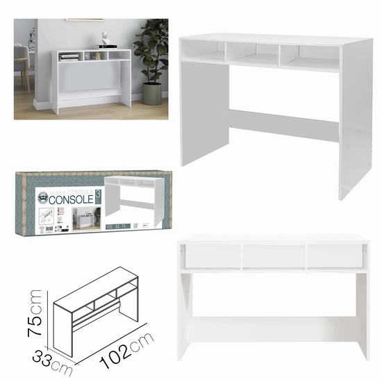 MUEBLE CONSOLA BLANCO 102 x 33 x 75 cm