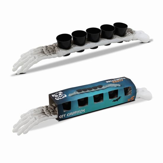 SET DE BEBIDA ESQUELETO X5 VASOS