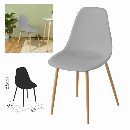 SILLA GRIS 45 x 48 x 85 cm