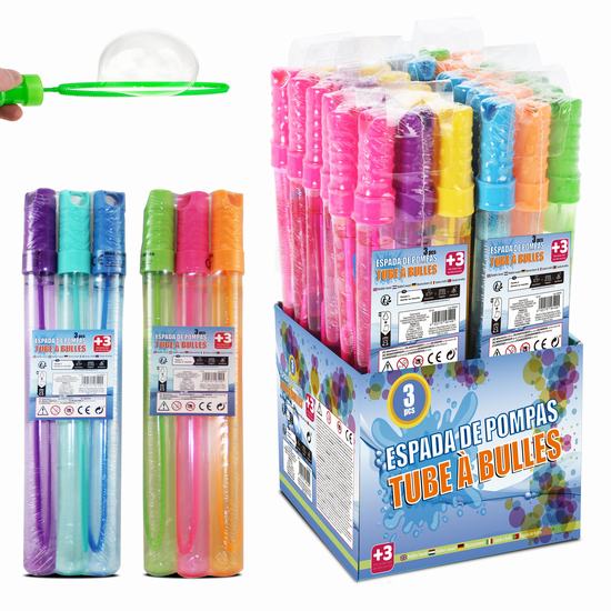 TUBE BULLES A SAVON  X3 - 34 cm