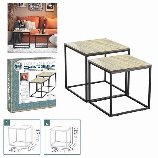 MESA AUXILIAR X2 40 x 40 x 40 cm / 35 x 35 x 35 cm