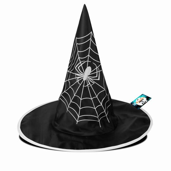 GORRO BRUJA NERO TELA ARAÑA BIANCA DIAM 36 CM