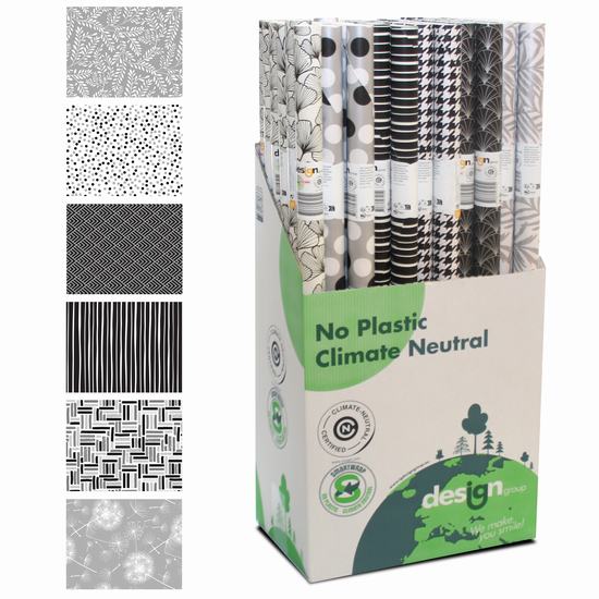 PAPEL DE EMBRULHO BLACK AND WHITE 200 x 70 cm