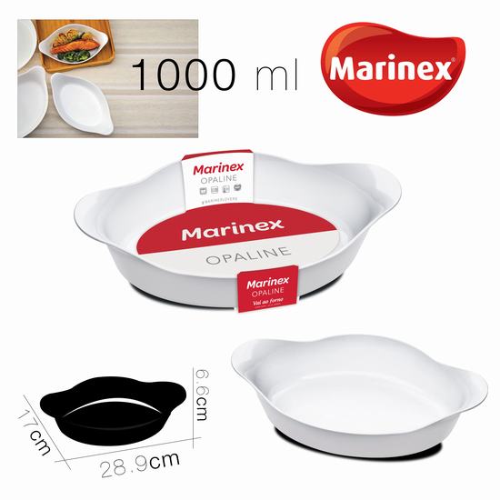 VASSOIO FORNO OPALINE 28.9 x 17 x 6.6 cm / 1000 ml