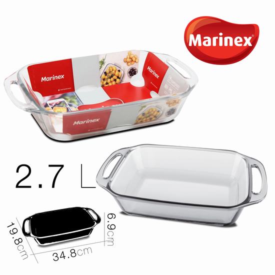 BANDEJA HORNO RECT. C/ASAS 34.8 x19.8 xH6.9cm 2.7L